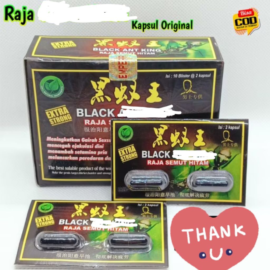 Kapsul hitam Sesuai Black Ant Original PRIVASI AMAN..!!