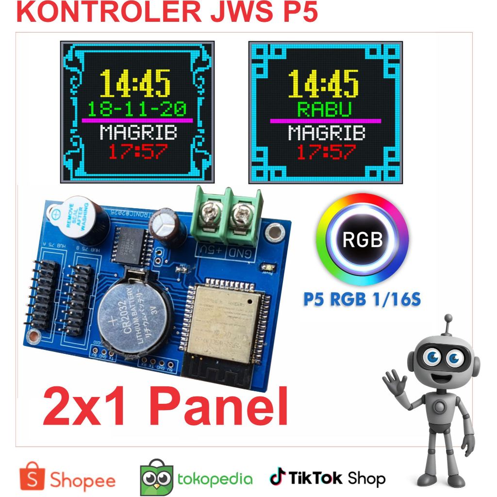 Kontroler jws p5 2 panel khalifah rgb