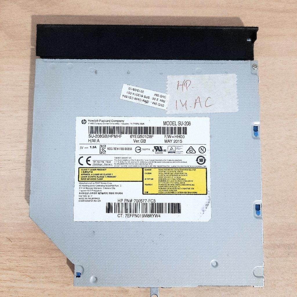 Tutup CDROM DVDROM Hp 14am 14an 14af 14ac Normal Tested Seken Original [ CD ROM DVD ROM DVDRW second