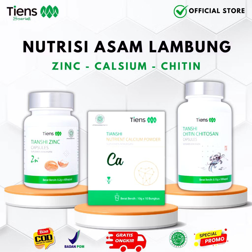 OBAT TCM HERBAL CHINA PAKET ASAM LAMBUNG GERD Kronis Gerd Anxiety - CHITIN CHITOSAN ZINC KAPSUL KALS