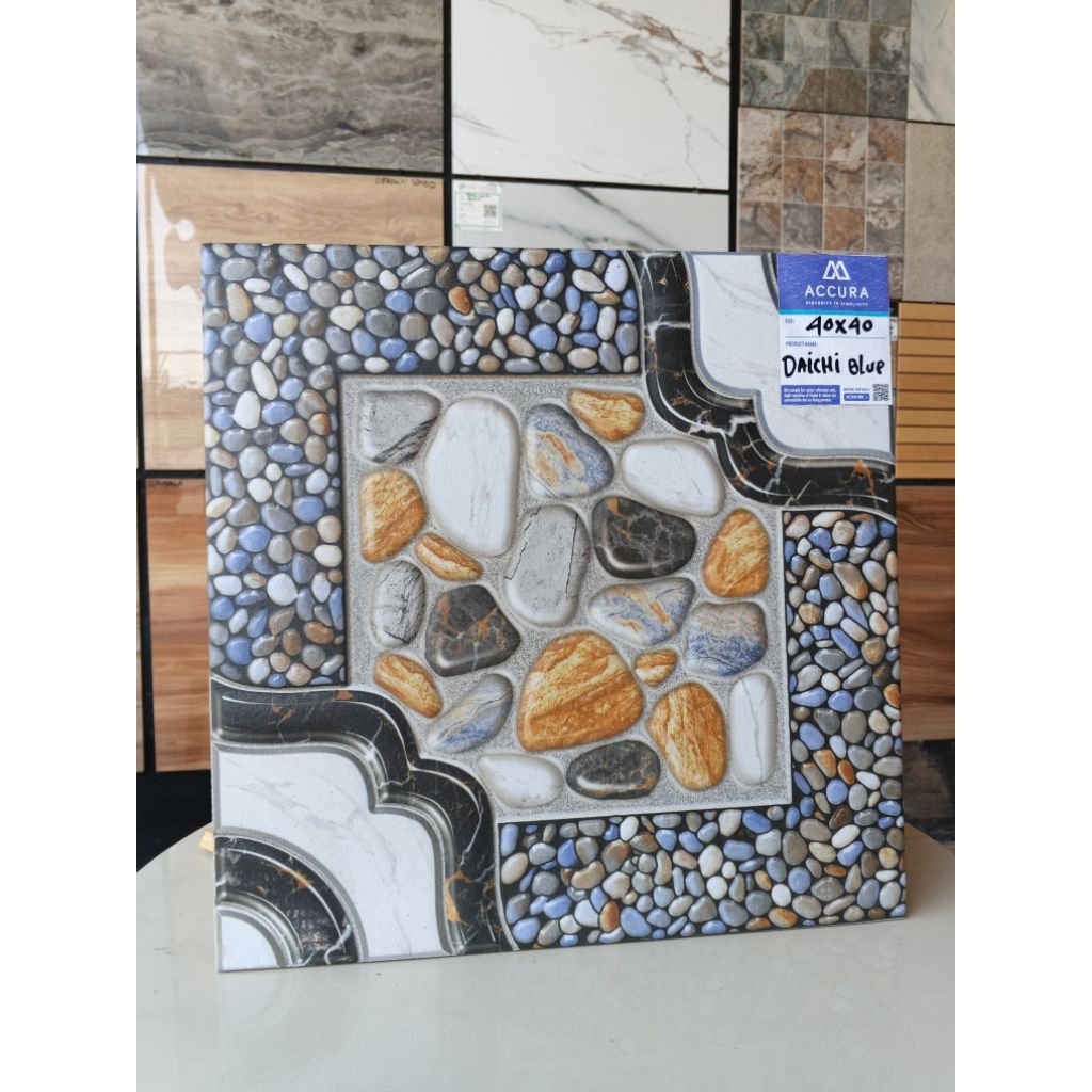 KERAMIK LANTAI KASAR UKURAN 40X40 TYPE DAICHI BLUE