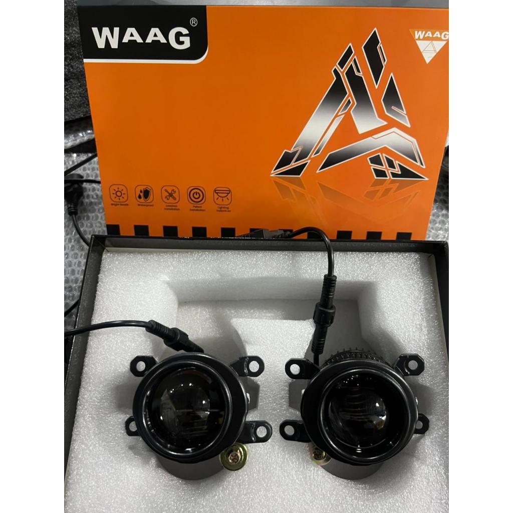 LAMPU LED WAAG - BILED FOGLAMP 2 INCH 3 COLOR CLEAR LENS 60WATT