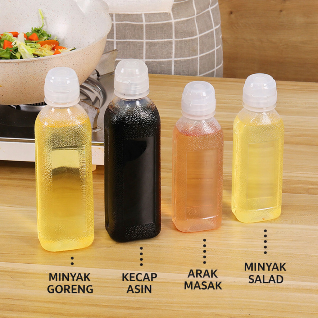 Botol Hanbody Minyak Saus Kecap Anti Tumpah 500ml & 300 ml Plastik tebal Botol Mini