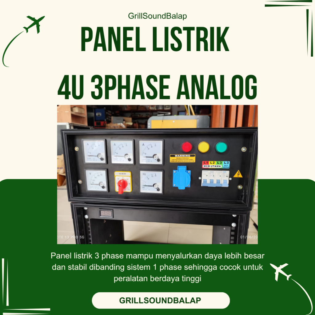 PANEL LISTRIK 4U 3 PHASE ANALOG – PANEL DISTRIBUSI SOUND SYSTEM
