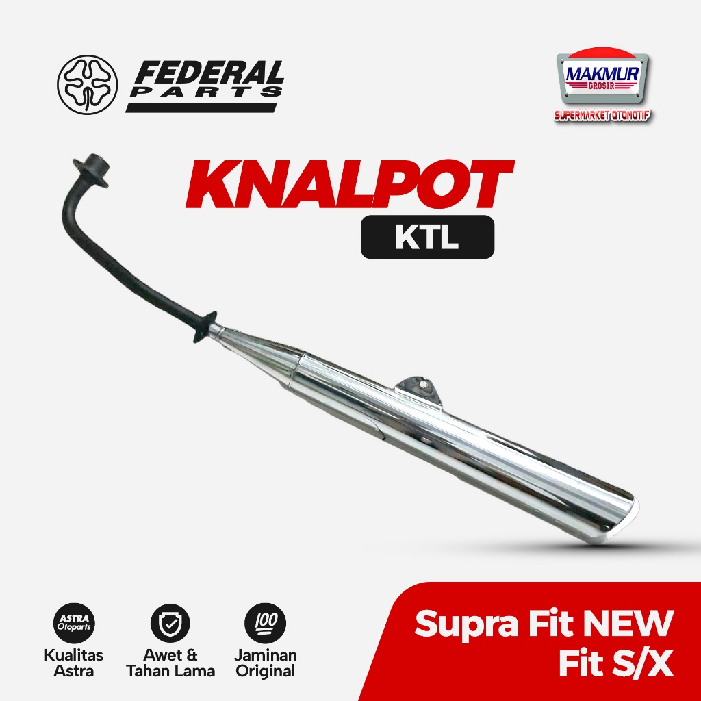 KNALPOT Supra Fit NEW Fit NEW (KTL) Original Federal Parts