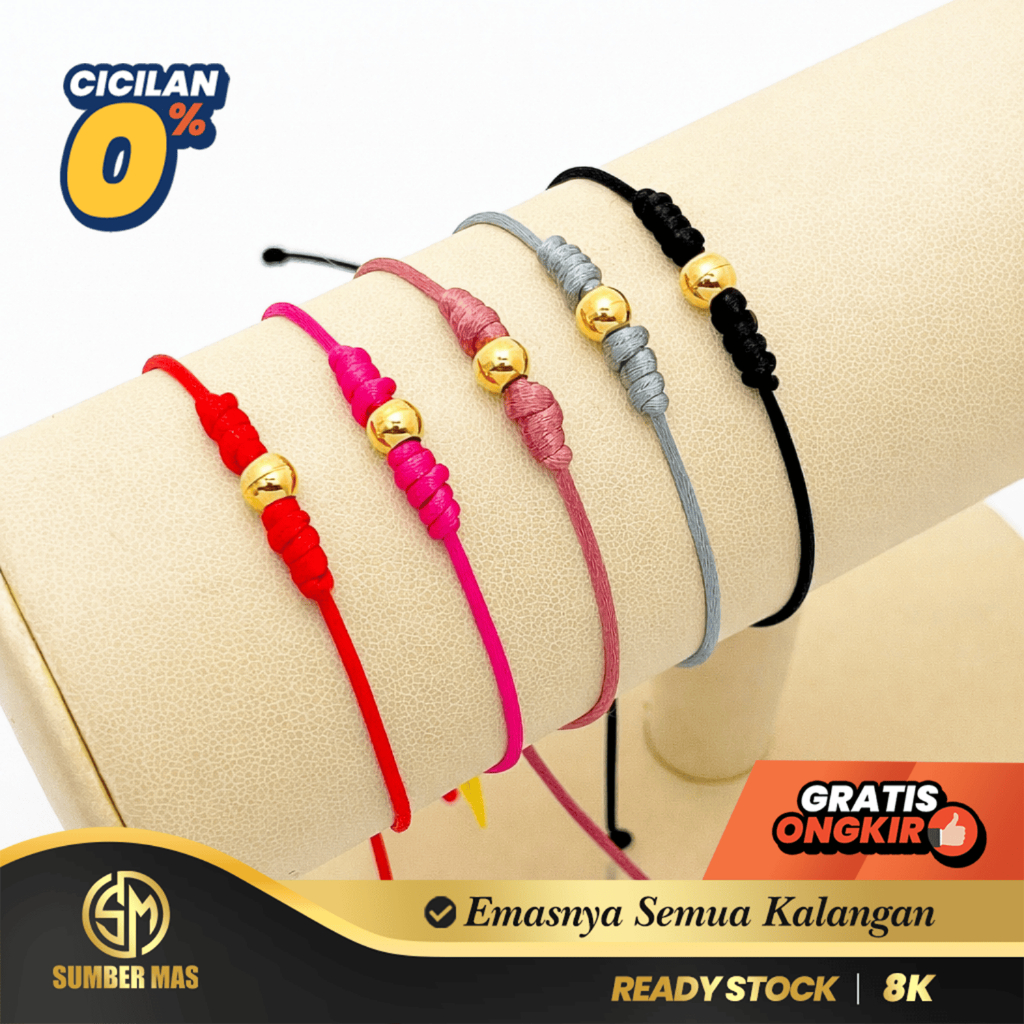 GELANG TALI EMAS MRICAN FASHION 8K - SUMBER MAS