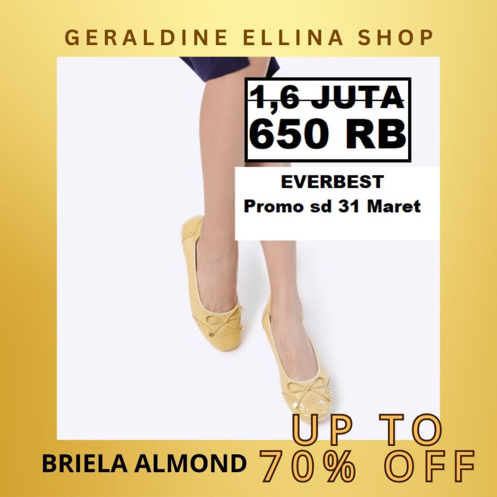 Sepatu flat everbest Wanita perempuan cewe cewek EVERBEST ORIGINAL 100% SERI BRIELA