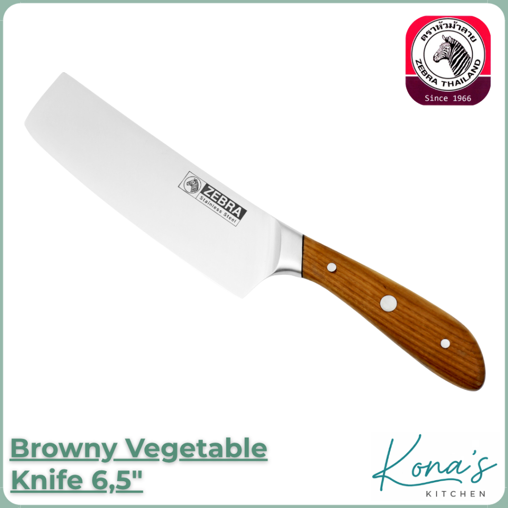 Zebra Vegetable Knife Browny 6,5" (990610) / Pisau Dapur
