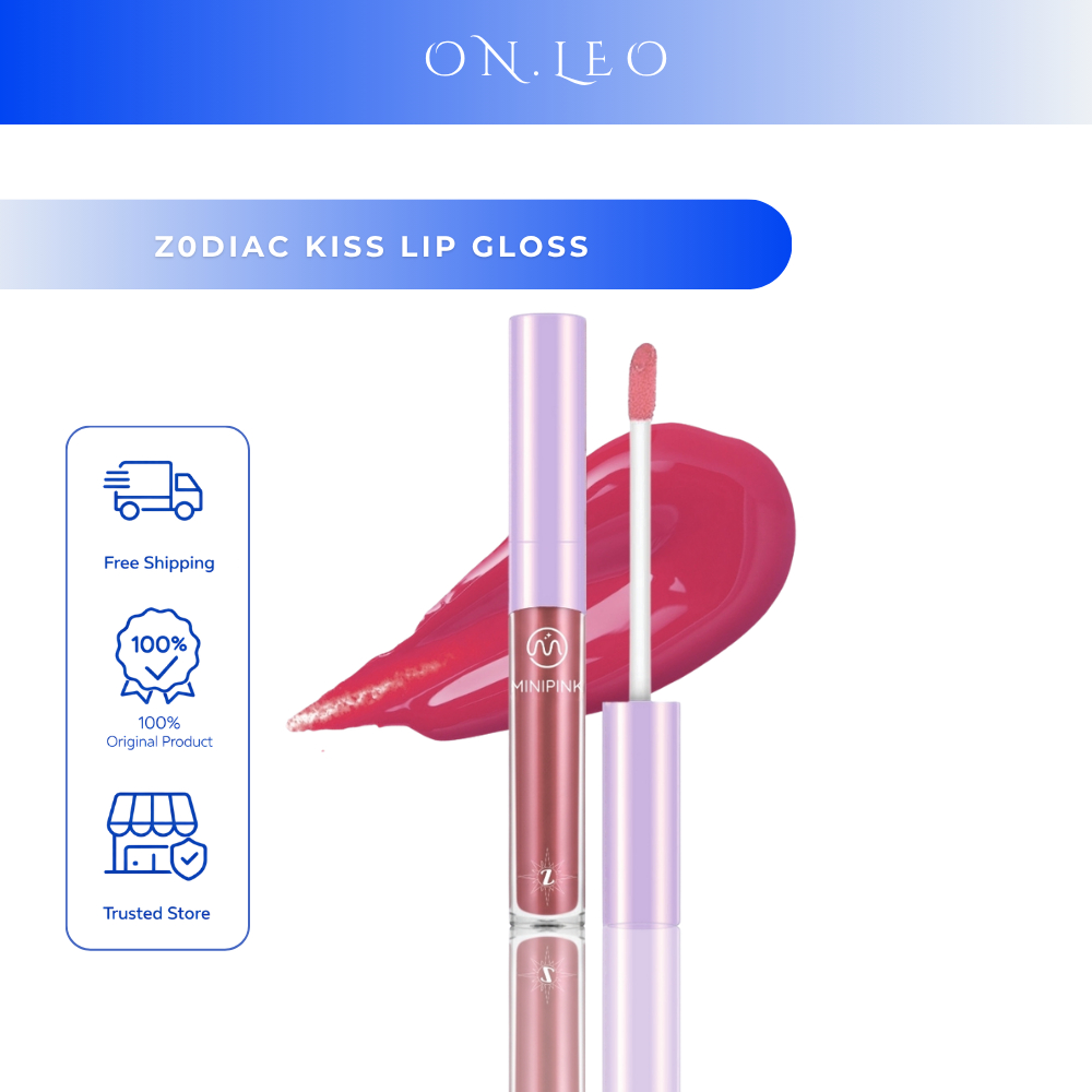 MINIPINK Zodiac Kiss Lip Gloss Bening Shimmer Glitter Lipgloss Plumping Gloss Bibir BPOM MP066