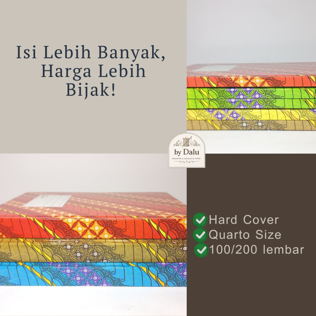Mirage Buku Hard Cover Batik Quarto Size | buku akuntansi, buku tulis hard cover, buku akuntansi