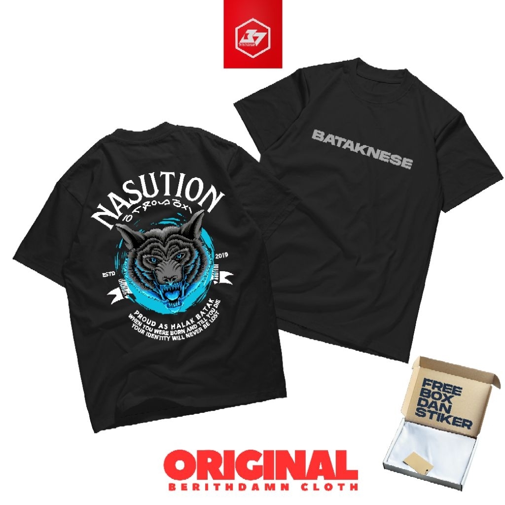 Kaos Batak Marga NASUTION Tshirt Premium Cotton 24s Berithdamn Cloth