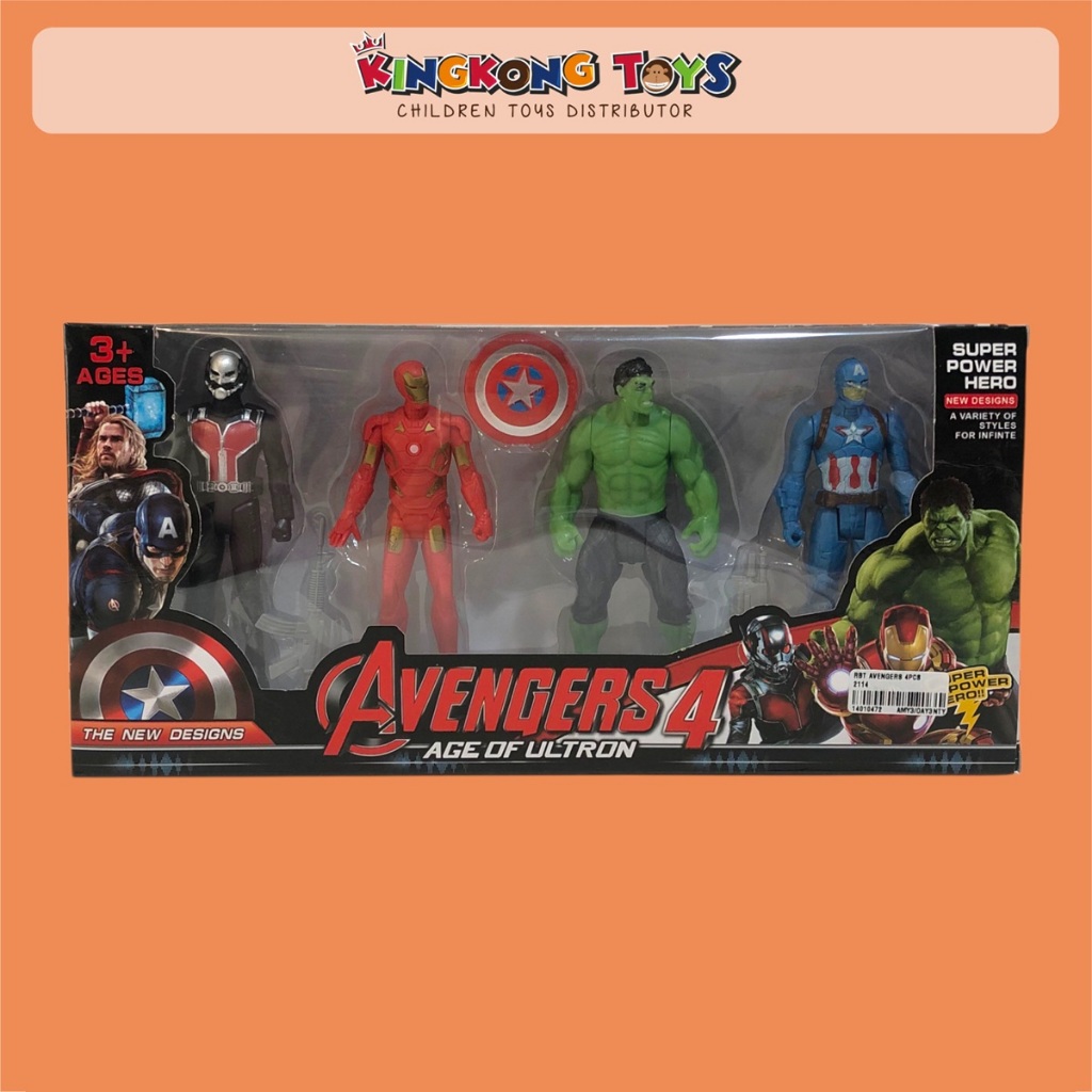 MAINAN ROBOT AVENGERS ISI 4PC / MAINAN ROBOT KARAKTER AVENGERS / MAINAN EDUKASI/ MAINAN ROBOT-ROBOTA