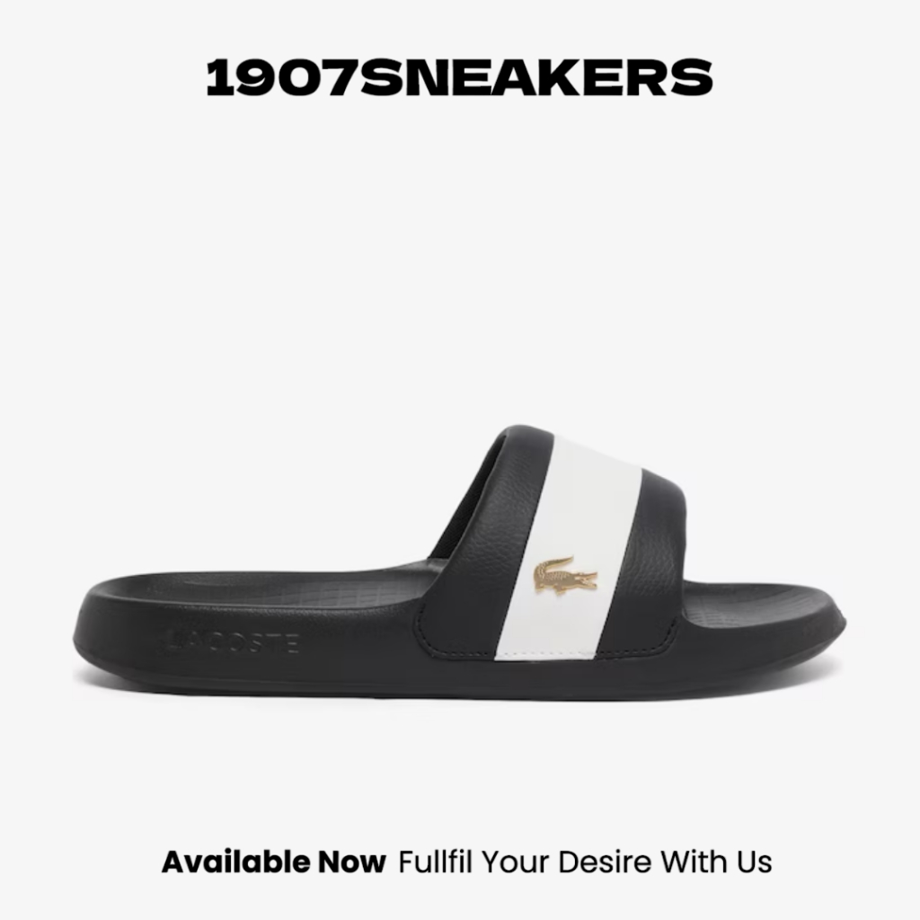 Sepatu Sendal Pria Lacoste Serve Slide Hybrid - Black LAC45CMA0089-312