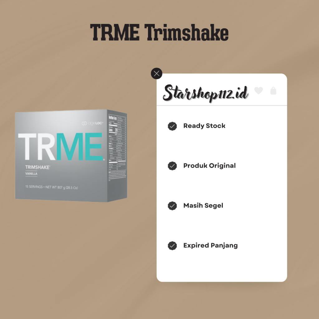 TR90® Trimshake® Original | Susu Diet Protein Tinggi Coklat.Mocha.Vanilla Exp 2027