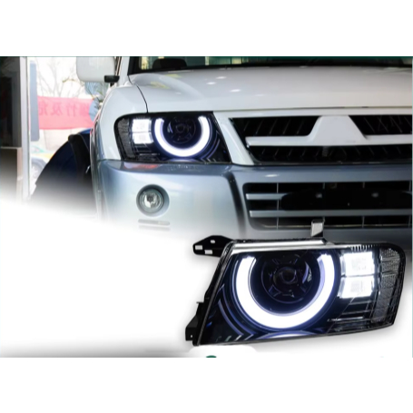 AF Headlights For Mitsubishi Pajero V73 2004-2016 Montero DRL Day Running Light Head Lamp LED Bulb F