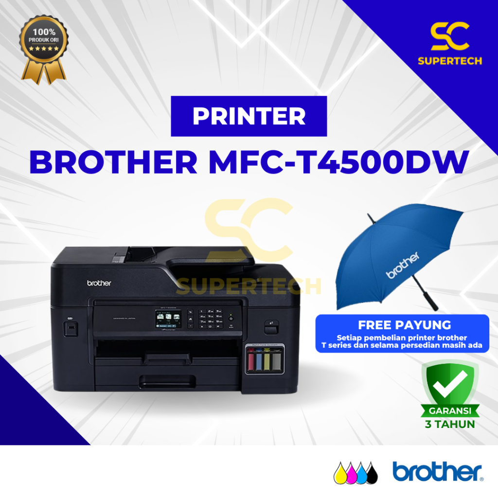 Printer brother MFC-T4500DW A3 INKTANK Wireless Print /Copy / Scan
