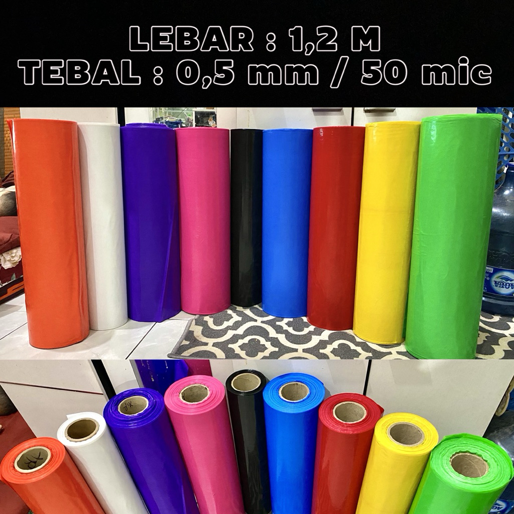 PLASTIK LAYANGAN / PLASTIK WARNA METERAN WARNA PEKAT TEBAL ISI 2 LAPIS