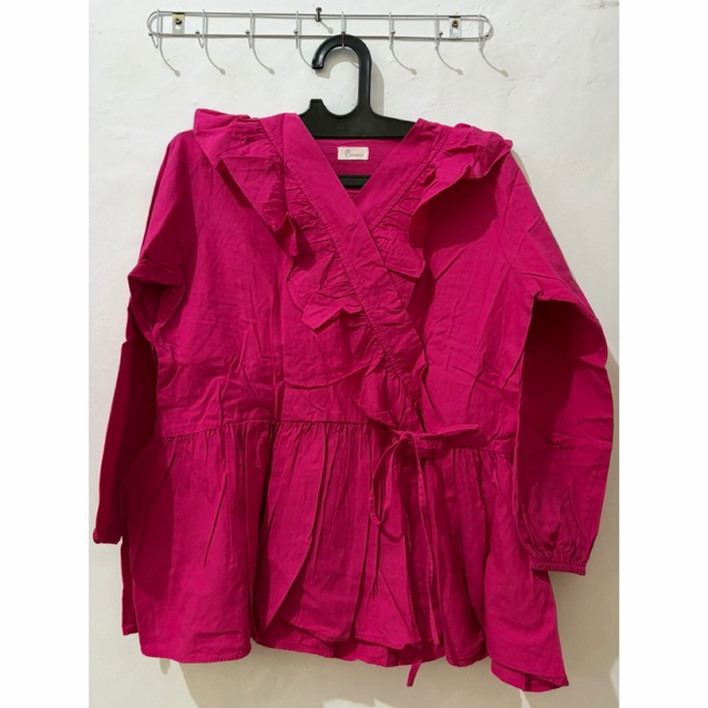 Preloved Baju Beeanca Blouse Pink Wanita