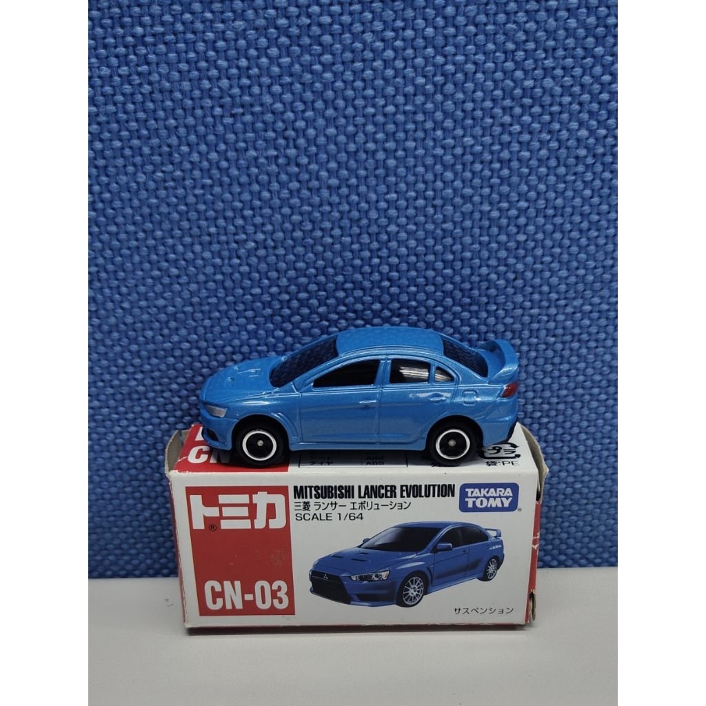 Tomica CN-03 Mitsubishi Lancer Evolution Blue (Loose)