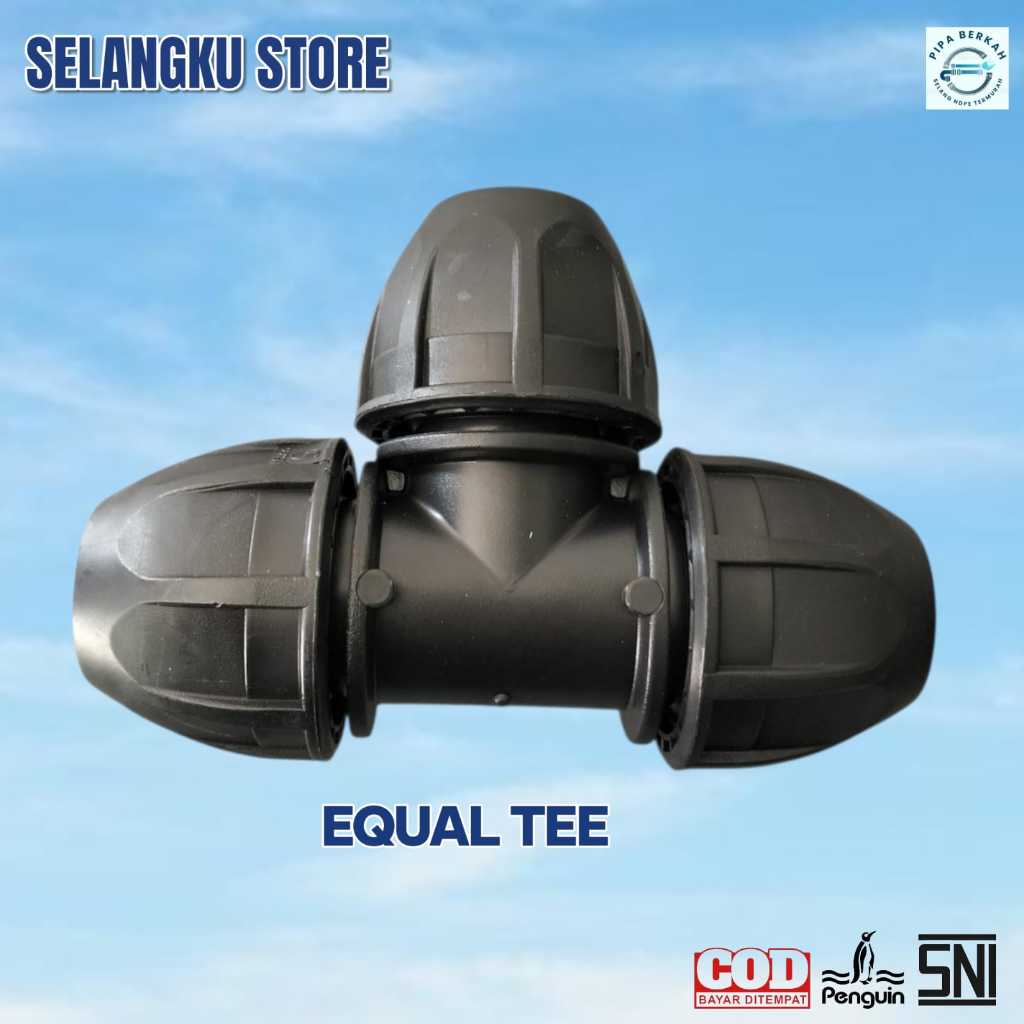 Equal Tee 2 Inch (63mm) - Sambungan T Hdpe Ukuran Sama