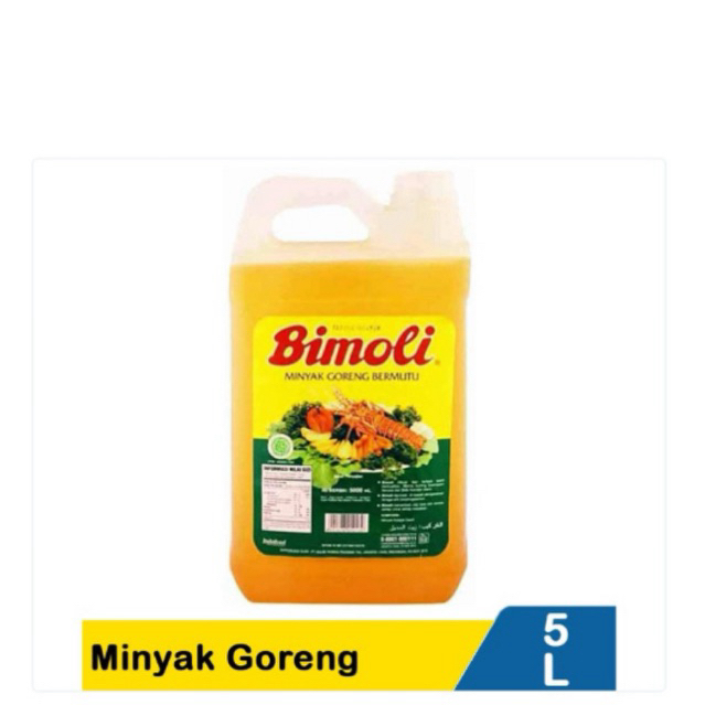 Bimoli minyak goreng 5 liter / minyak goreng bimoli 5000ml / minyak goreng bimoli 5 L