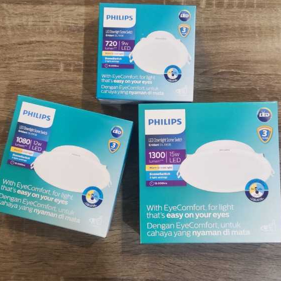 LAMPU DOWNLIGHT ERIDANI SSW PHILIPS SCENE SWITCH BISA GANTI 3WARNA