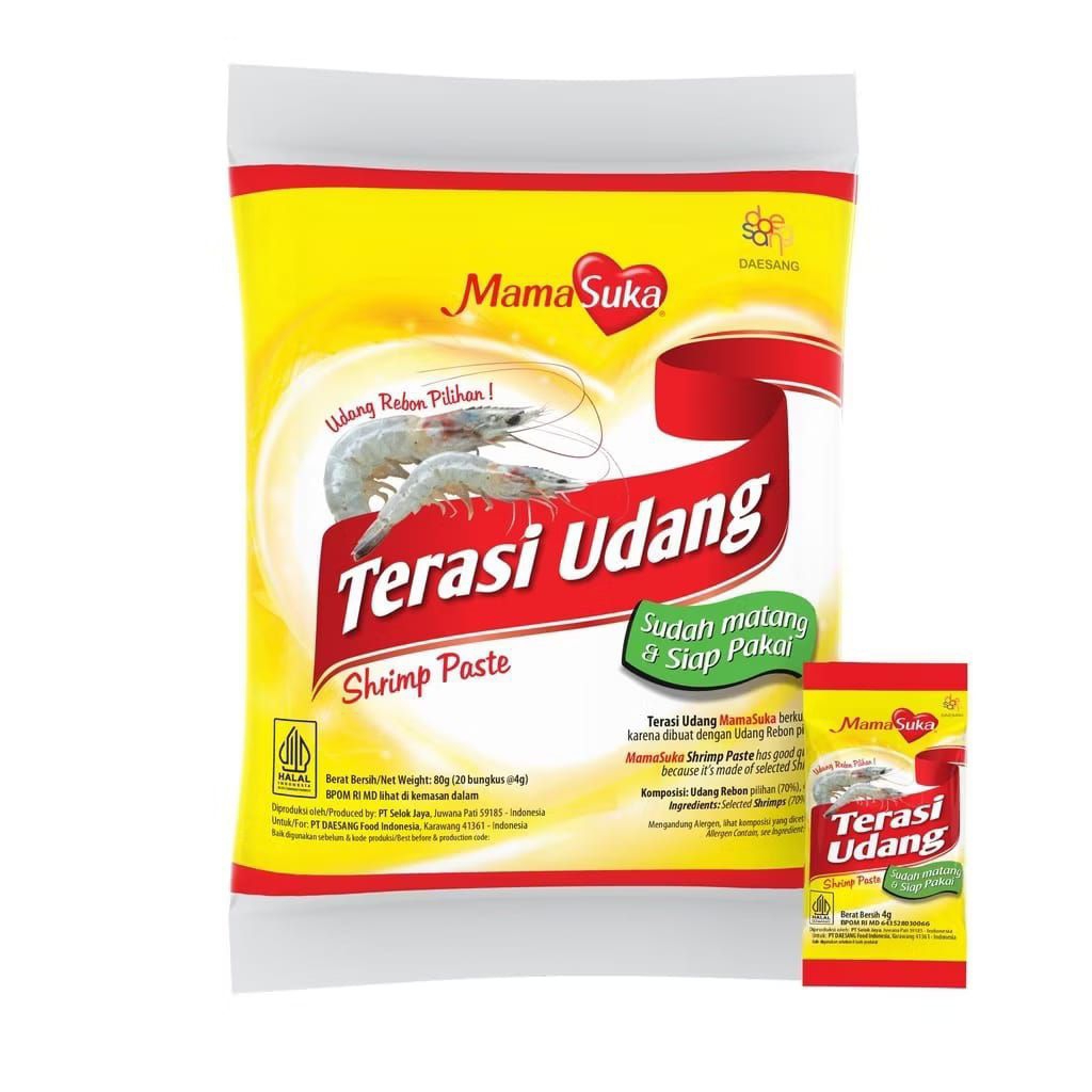 MAMA SUKA TERASI UDANG 20 BUNGKUS @ 4 GRAM / TERASI / TERASI UDANG