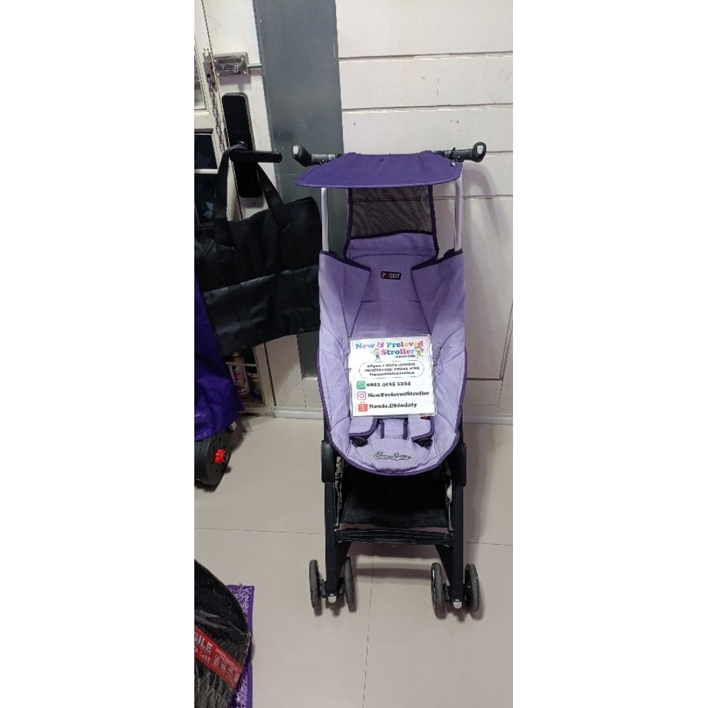 stroller pockit preloved  gen 4 biru ungu merah