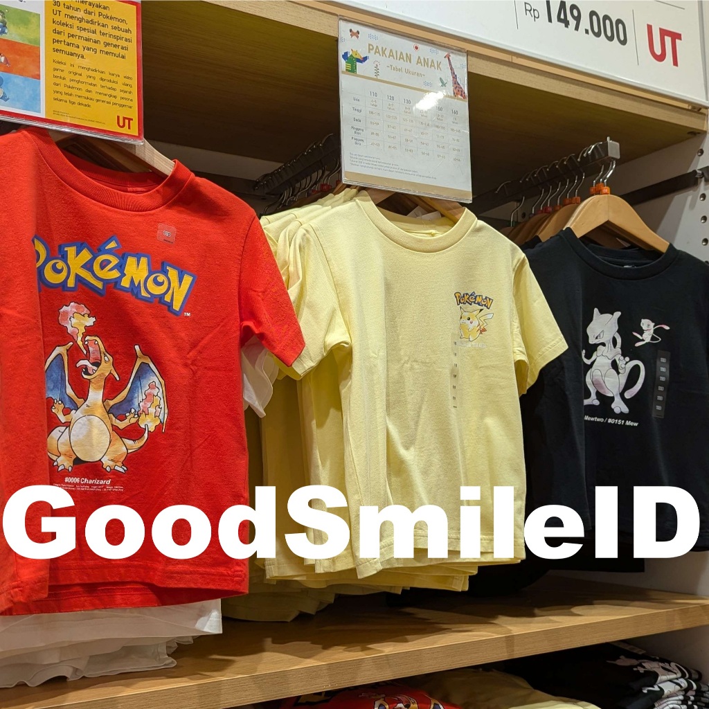 NEW KIDS UT x POKEMON T-Shirt Kaos Anak UNIQLO JASTIP ORIGINAL