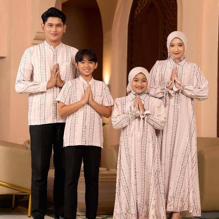 Kamila Sarimbit Keluarga - Dress Family Set Couple Set Printing - Lebaran 2026