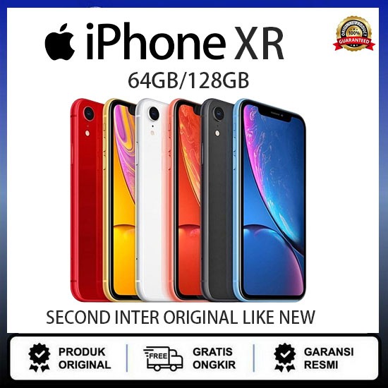 Apple iPhone XR 64GB/128GB WIFI ONLY  HP XR SECOND 100% Original Fullset MULUS SECOND TERMURAH
