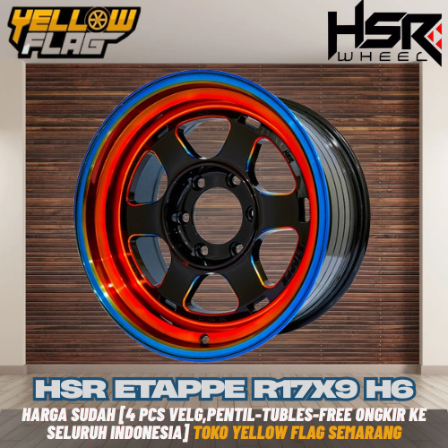 Velg Model Te37 HSR ETAPPE TC09 R17 Lebar 9inc Pcd 6X139,7 ET0 Pelek Pajero Fortuner Hilux Triton St