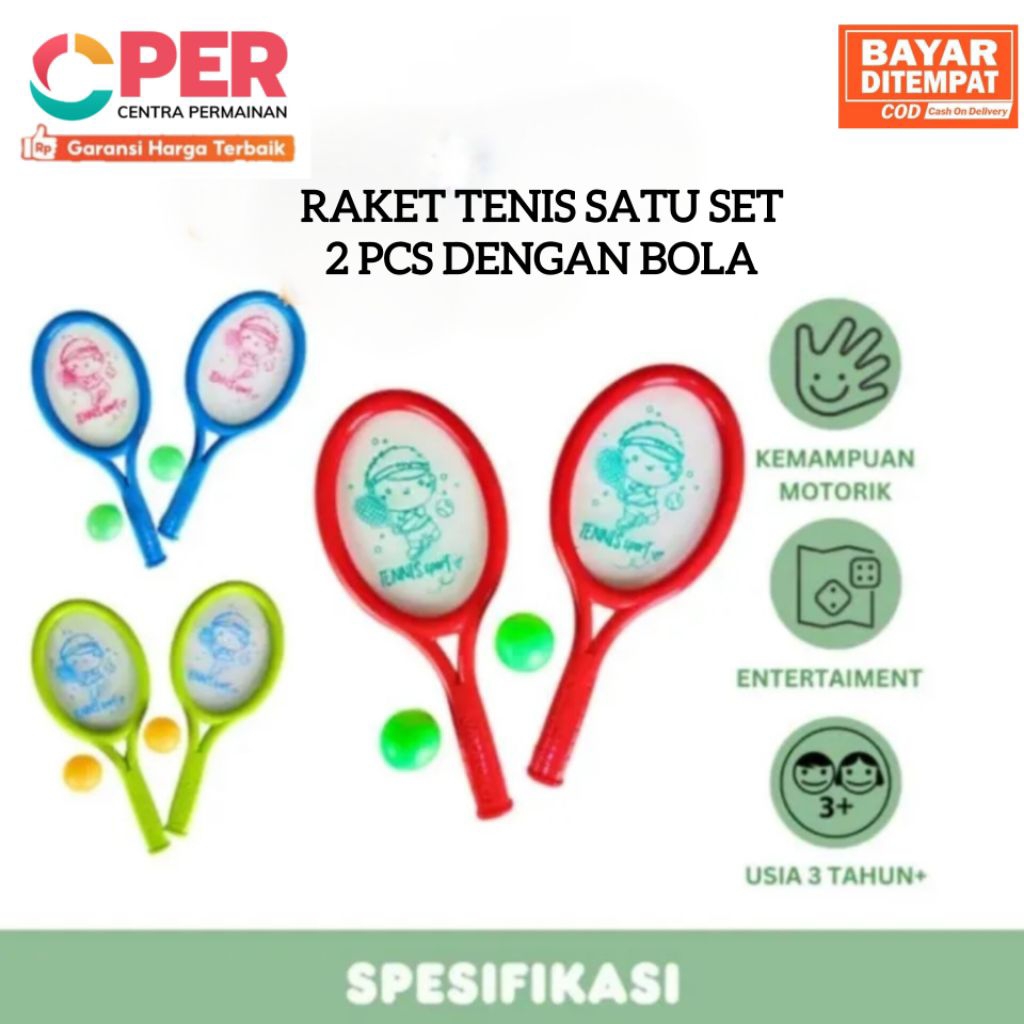 BISA COD MAINAN ANAK RAKET TENIS KECIL