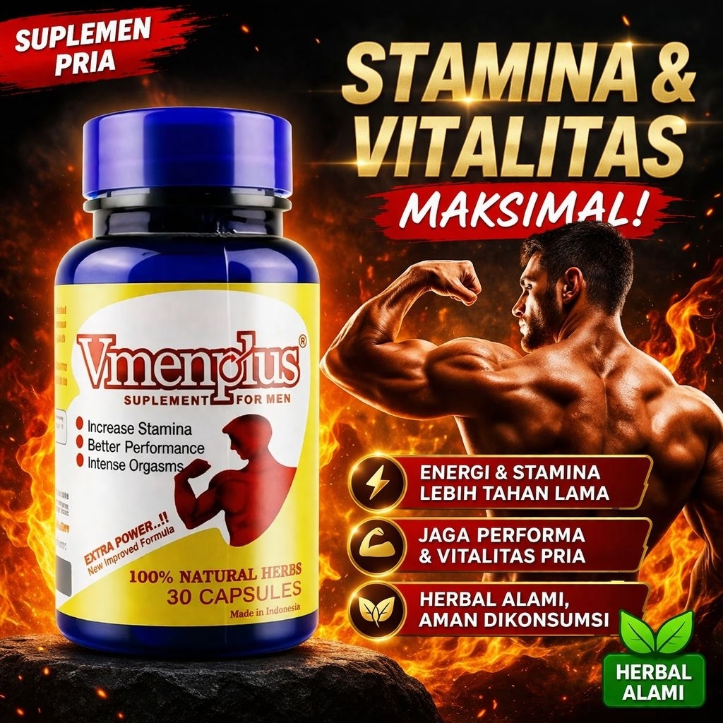 NEW VMENPLUS Herbal Tradisional Alami Obatkuat Tahanlama Phembesaar Pheeniiss Pria Stamina & Vitalit