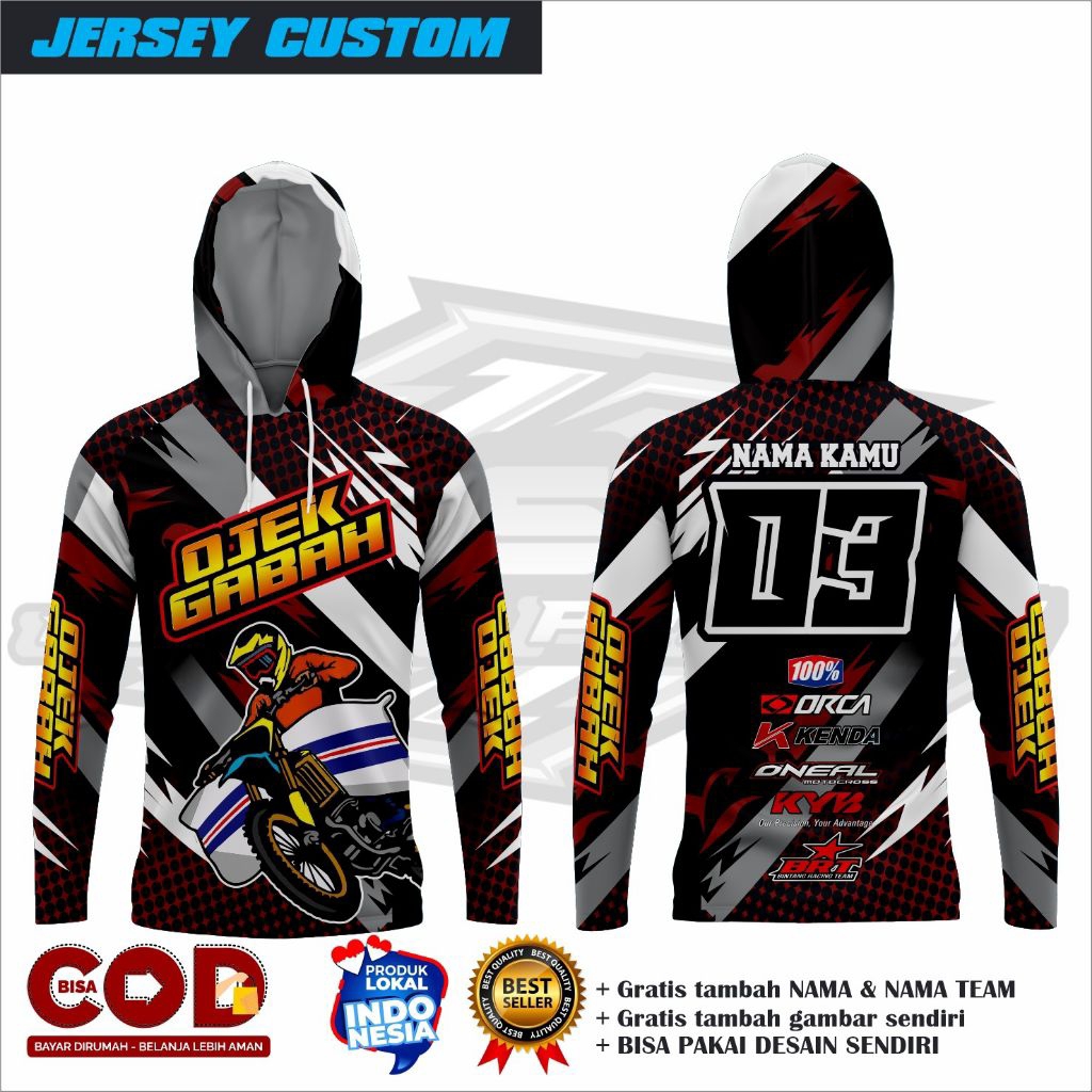 Jersey ojek gabah custom/Jersey ojek gabah lengan panjang/Jersey ojek gabah terbaru/Jersey ojek gaba