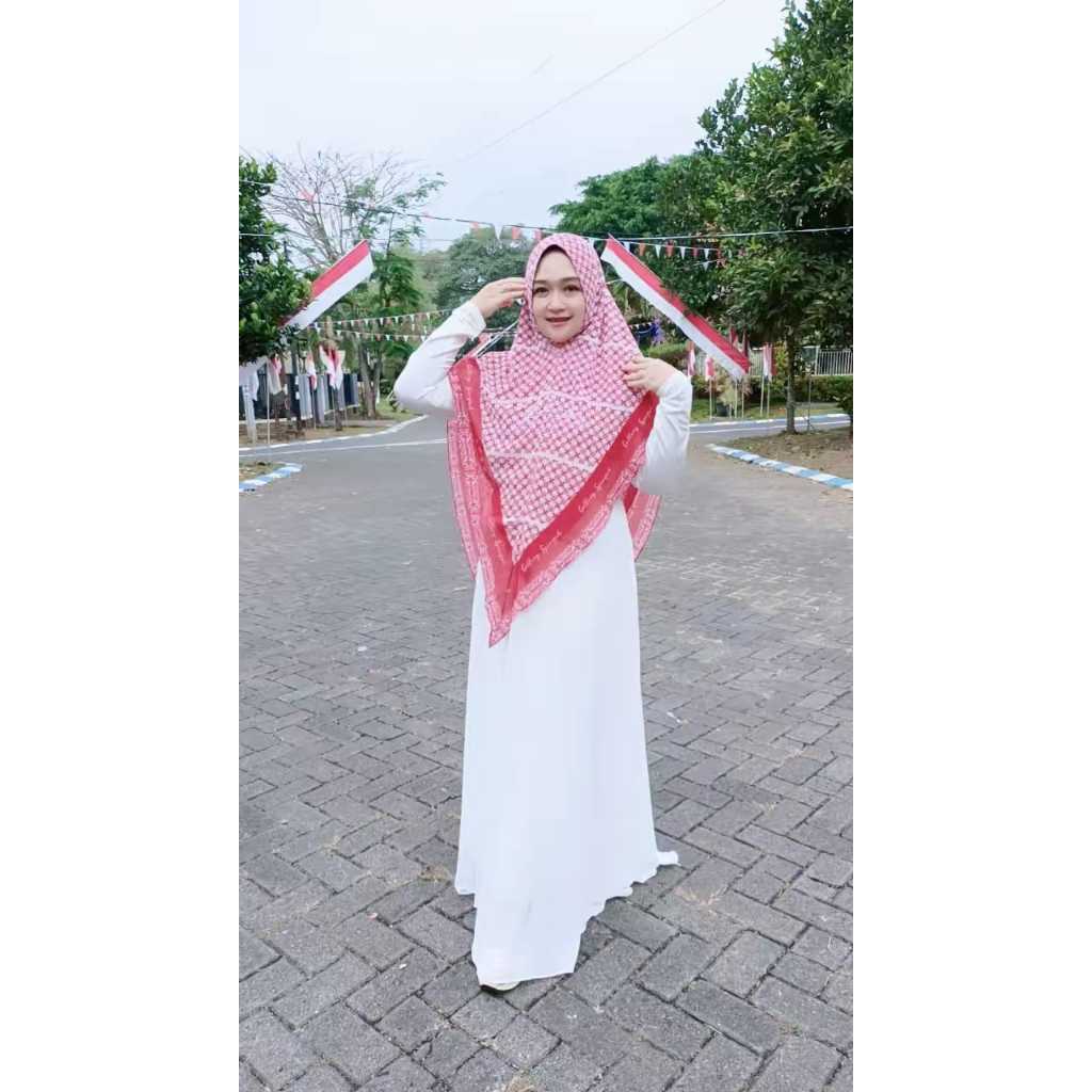 Khimar Ceruty Printing KH313 Gallery Syarifah (Apabila Stock Habis Bisa di PO Ulang)