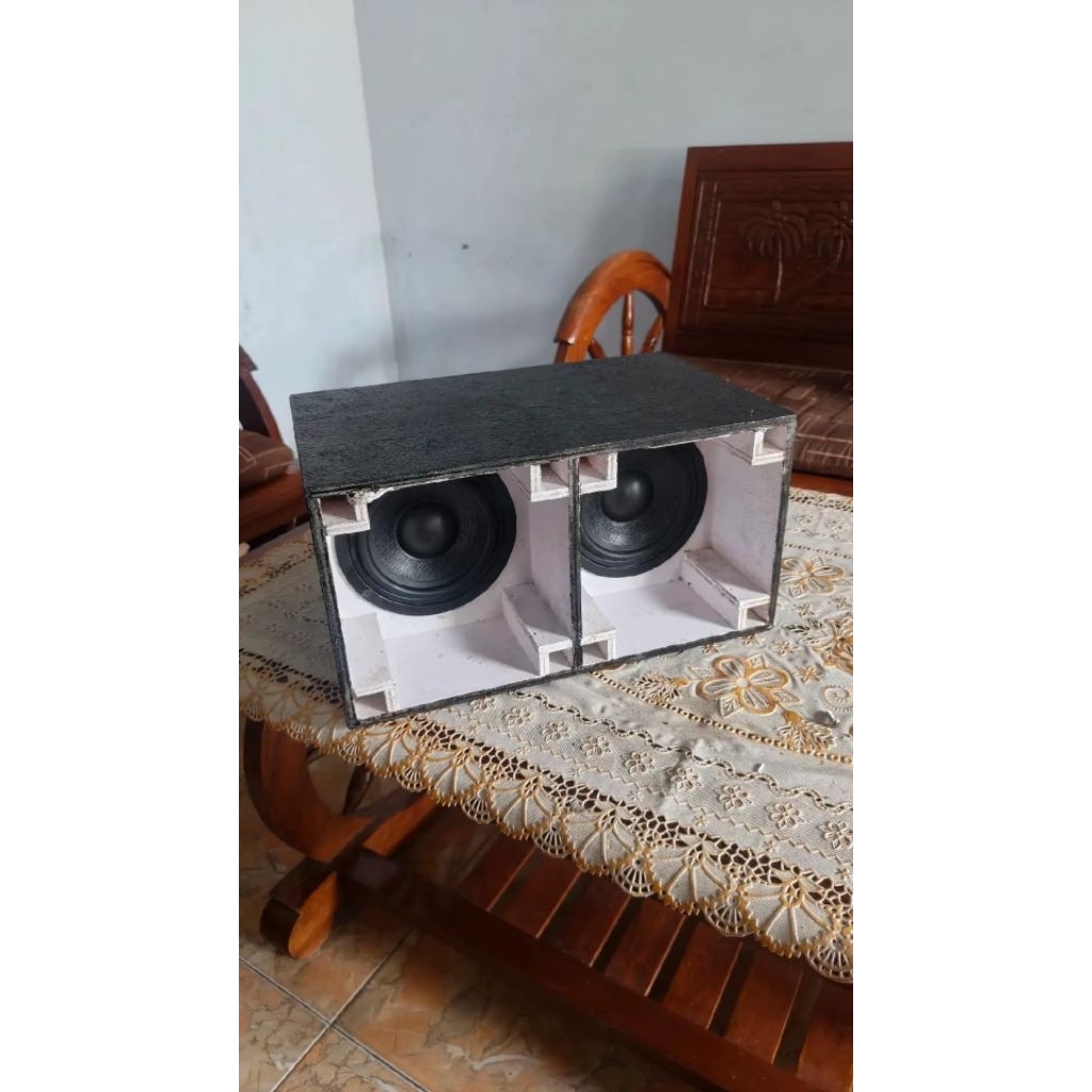 Box Planar + Speaker 5 Inch Finishing Tekstur Jeruk Warna Hitam Putih | Speaker Easy Art