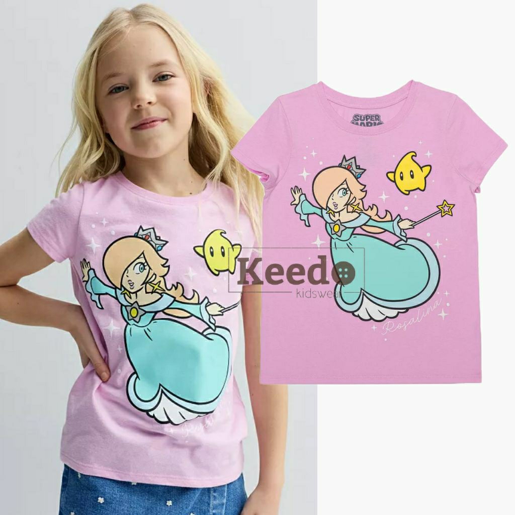 KEEDO ROSALINE LUMA TEE / KAOS BAJU PRINCESS ROSALINA THE SUPER MARIO GALAXY MOVIE TSHIRT ANAK PEREM