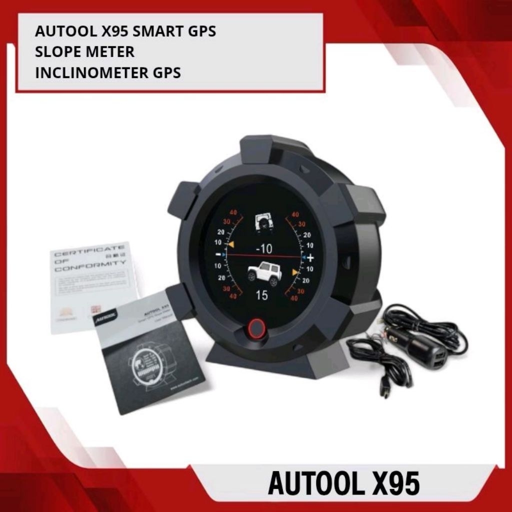 Inclinometer GPS | AUTOOL X95 Smart GPS Slope Meter | Inclinometer GPS Speed | Clinometer GPS Alat U