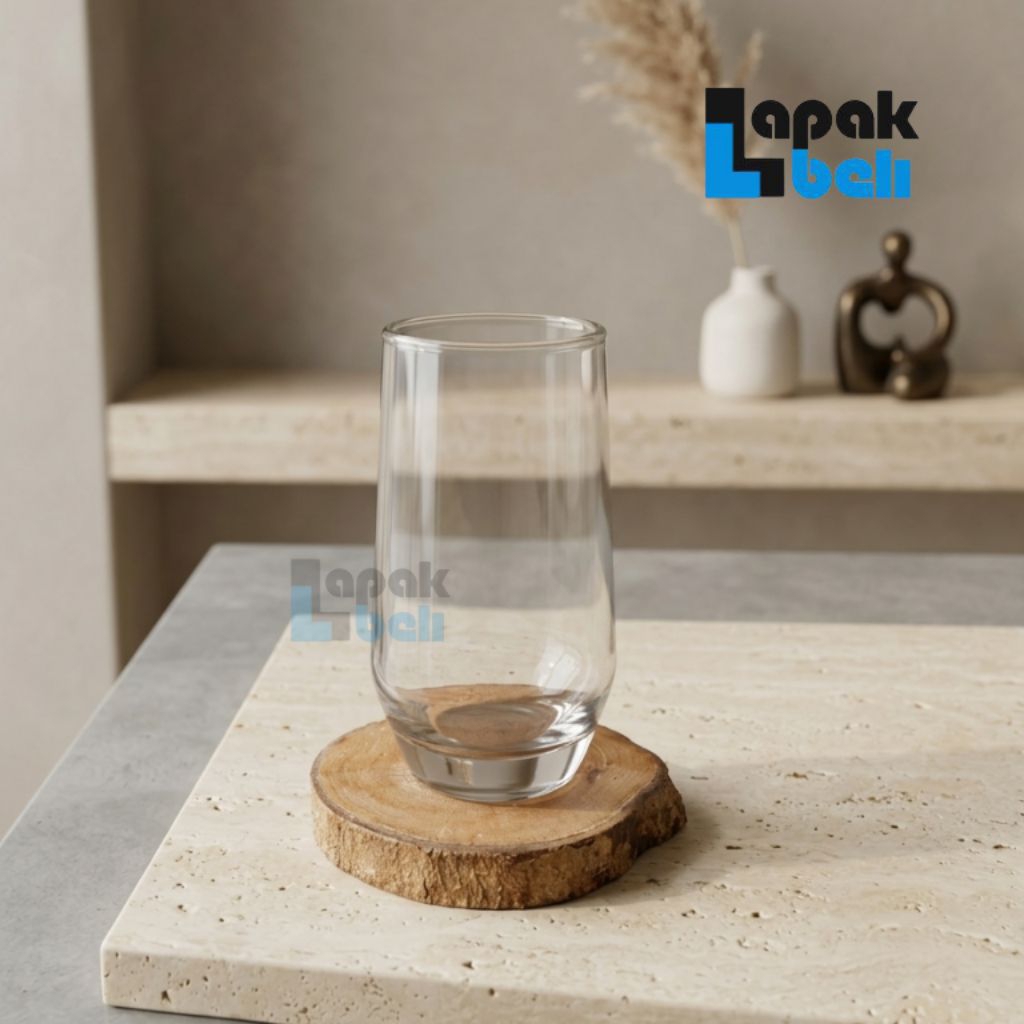 Gelas Minum Kaca Akari 390 ml | Gelas Minum Kaca