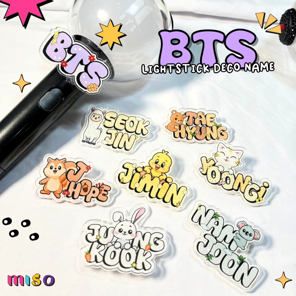 BTS LIGHTSTICK Deco / BTS LIGHTSTICK ARMYBOMB Name tag aklirik lightstick BTS / BTS Lightstick BTS D