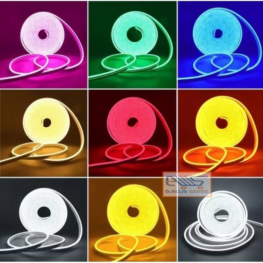 Lampu Led Neon Flex Selang Led Strip Flexible DC 12V Harga Per 1Roll Panjang 5Meter IP65 Waterproof