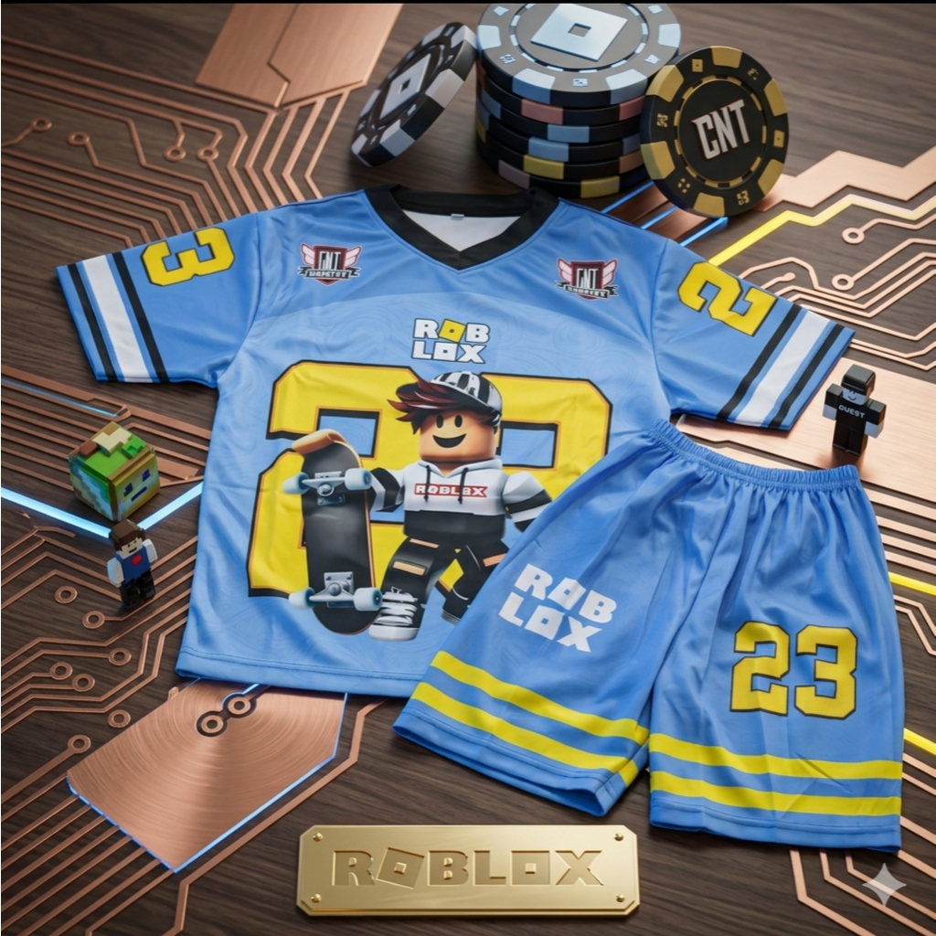 Kaos Roblox, Jersi Anak, Baju Anak Roblox, Kaos Anak Laki-Laki, Jersi Roblox