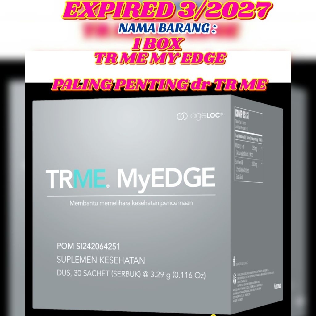 1 box TR ME MY EDGE ED 3/2027 PALING PENTING DARI TRME nu    skin TR ME TWS TR90