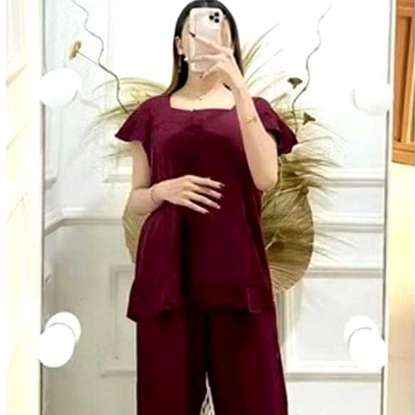 Setelan Bangkok 7/8 Rayon Premium | Setelan Wanita Rayon Polos | Setelan Rayon Premium