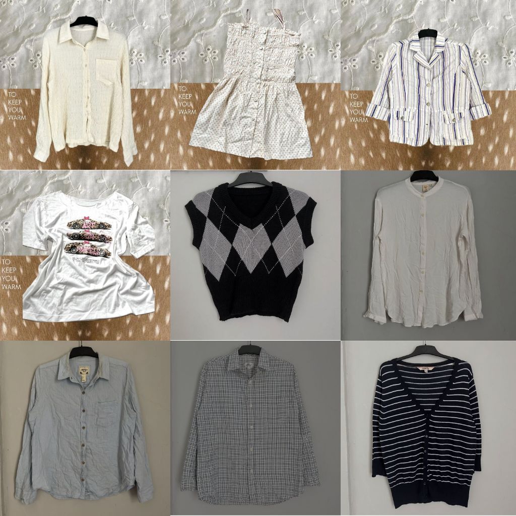 PRELOVED VEST/DRESS/CARDIGAN RAJUT/KEMEJA/KAOS+ADMIN