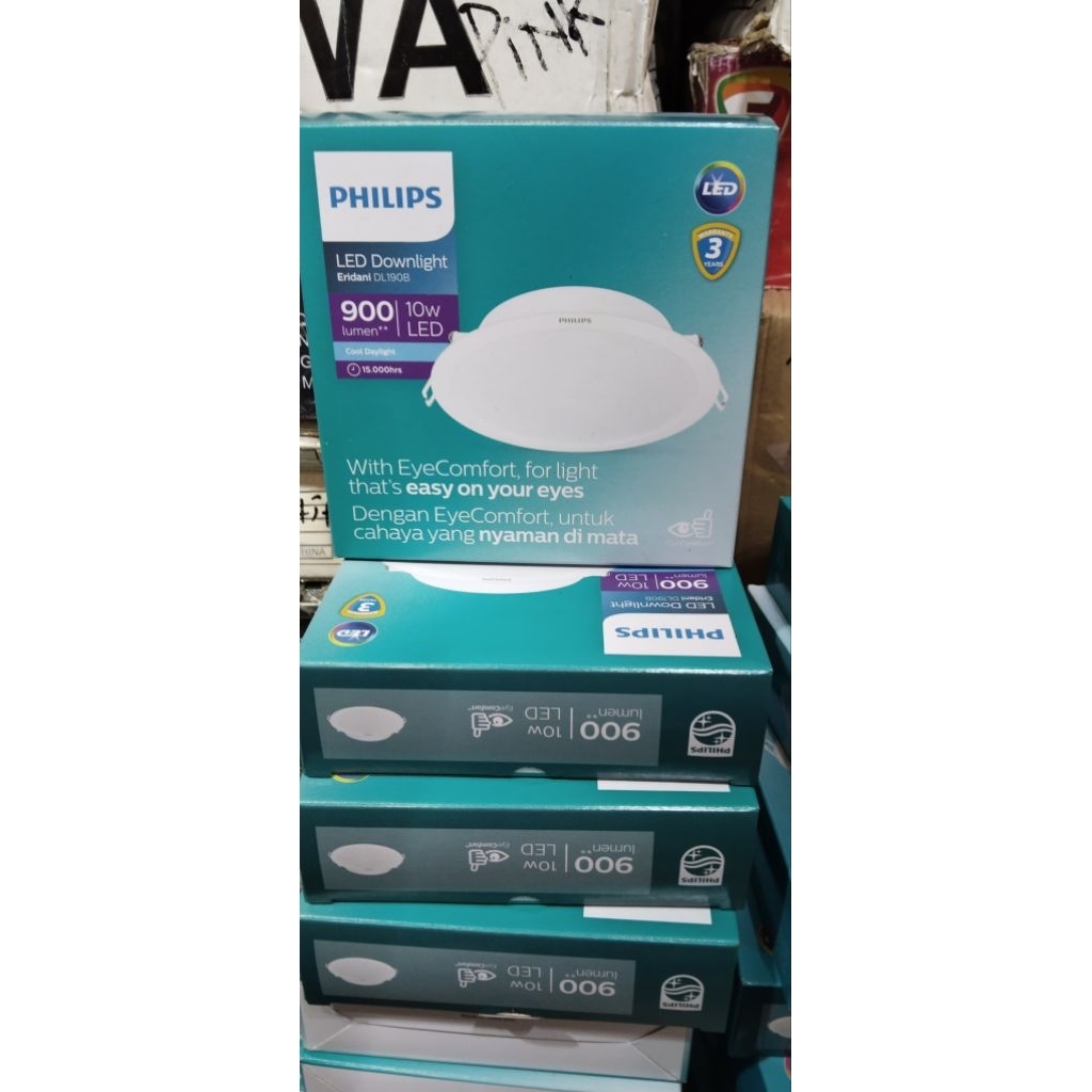 Lampu Downlight LED 10W Philips Original | Lampu Plafon Hemat Energi Terang Awet | Downlight LED Phi