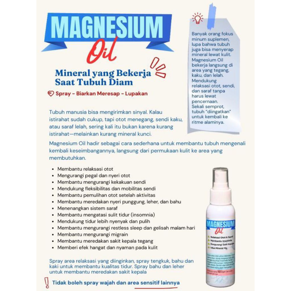 Magnesium oil spray