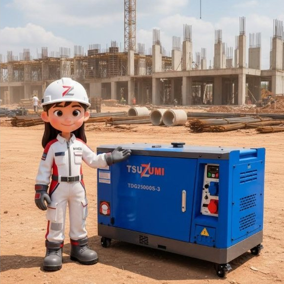 Genset 25 KVA Silent Diesel Generator Tsuzumi TDG 25000-S3 / Genset Solar Max 20KW 3 Phase