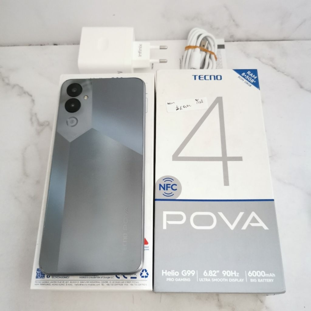 Tecno Pova 4 NFC ram 8GB 128GB Bekas - Garansi Resmi - second